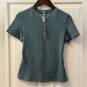 New Skims Cotton Jersey T-Shirt in Kyanite Small